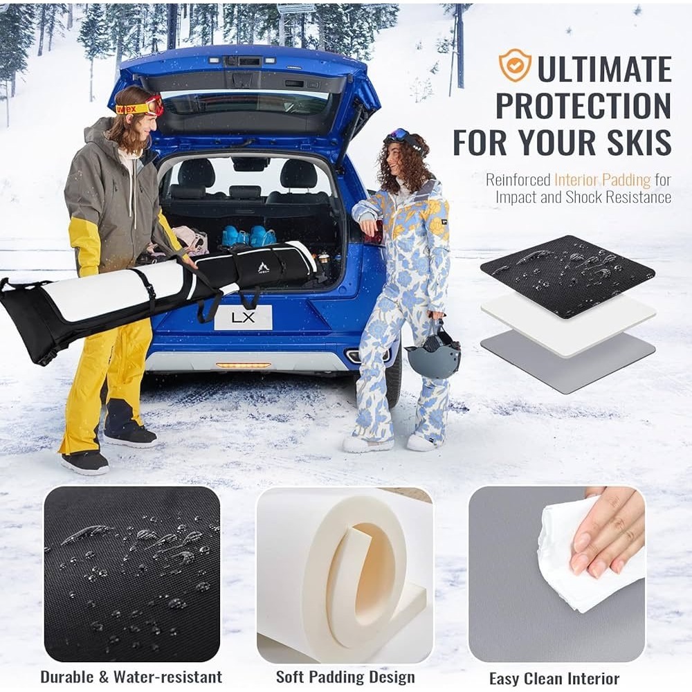 Himal Ski Bag and Boot Bag Set Black White Padded Waterproof‎ Winter Sports - Picture 6 of 6
